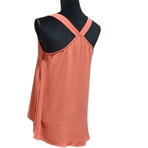The Limited Asymmetrical cut orange strappy blouse Small